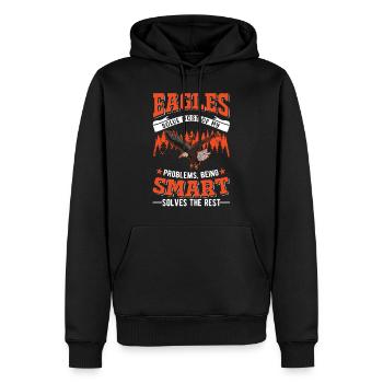 Steinadler Adlerzucht Falkner Adler - Männer Premium Bio Hoodie - Schwarz - Vorne - Nico (187cm)