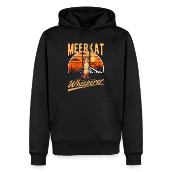 Erdmännchen Flüsterer Meerkat Whisperer - Sweat à capuche Premium bio Homme - noir - Devant - Nico (187cm)