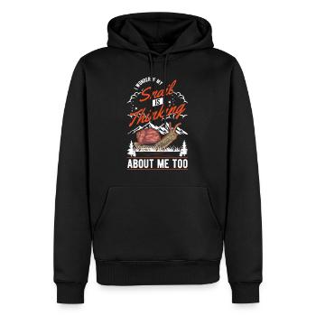 Schnecke Geschenk Weinbergschnecke - Männer Premium Bio Hoodie - Schwarz - Vorne - Nico (187cm)