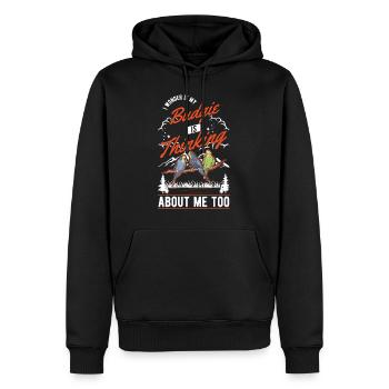 Wellensittich Geschenk Welli Nymphensittich - Männer Premium Bio Hoodie - Schwarz - Vorne - Nico (187cm)