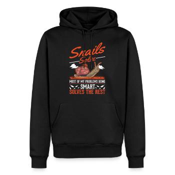 Escargot cadeau vignoble escargot - Sweat à capuche Premium bio Homme - noir - Devant - Nico (187cm)