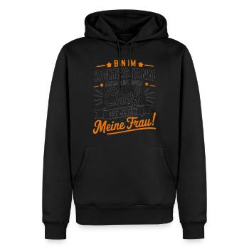Bin Im Ruhestand Mein Einziger Chef Ist Jetzt - Männer Premium Bio Hoodie - Schwarz - Vorne - Nico (187cm)
