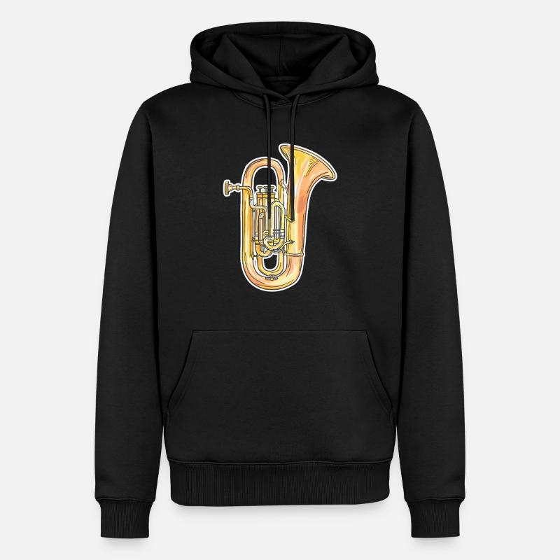 Tuba de dessin animé - Sweat à capuche Premium bio Homme - noir