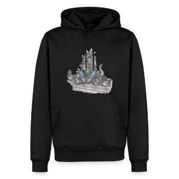Cute Gargoyle mit Tauben Freunde Kostüm - Männer Premium Bio Hoodie - Schwarz - Vorne - Nico (187cm)