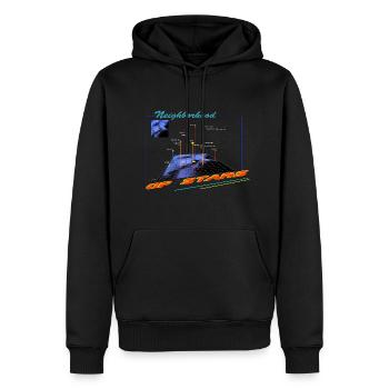 kosmische nachbarschaft - Männer Premium Bio Hoodie - Schwarz - Vorne - Nico (187cm)