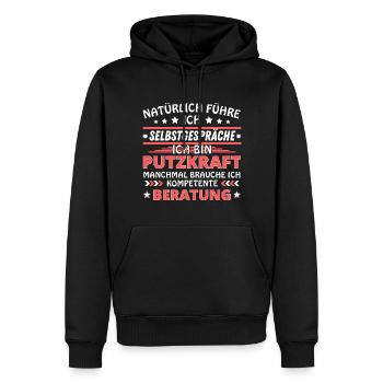 I'm Talking to Yourself - Cleaner Edition - Men’s Premium Organic Hoodie - black - Front - Nico (187cm)