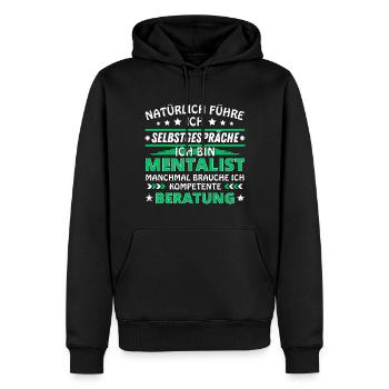 I Talk to Yourself - Mentalist Edition - Men’s Premium Organic Hoodie - black - Front - Nico (187cm)