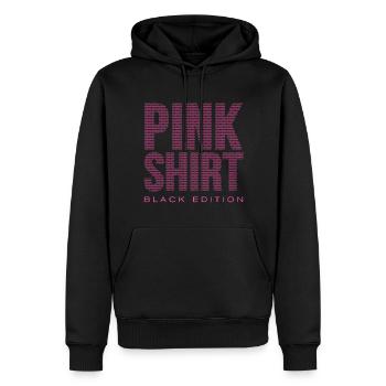 Pink Shirt Black Edition - Männer Premium Bio Hoodie - Schwarz - Vorne - Nico (187cm)