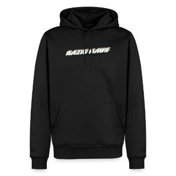 Nazis Raus | Retro Politisches Design - Männer Premium Bio Hoodie - Schwarz - Vorne - Nico (187cm)