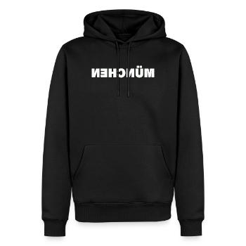 Munich - Sweat à capuche Premium bio Homme - noir - Devant - Nico (187cm)