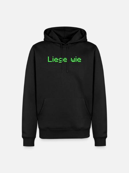 Liege wie neongrün - Männer Premium Bio Hoodie - Schwarz