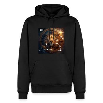 Sternzeichen Löwe - Männer Premium Bio Hoodie - Schwarz - Vorne - Nico (187cm)