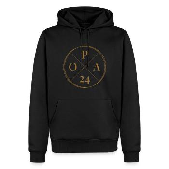 Opa 2024 - Männer Premium Bio Hoodie - Schwarz - Vorne - Nico (187cm)