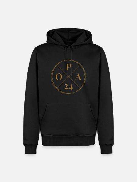 Opa 2024 - Männer Premium Bio Hoodie - Schwarz