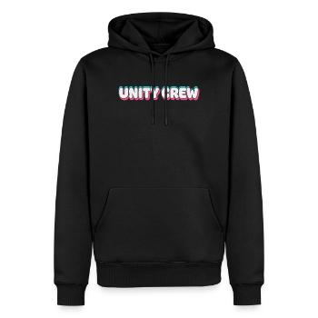 Unity Crew Graffiti Bulle Couleur - Sweat à capuche Premium bio Homme - noir - Devant - Nico (187cm)