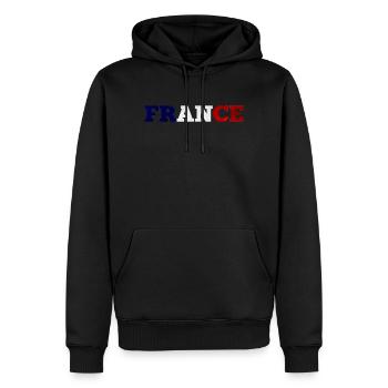 Frankreich - Männer Premium Bio Hoodie - Schwarz - Vorne - Nico (187cm)