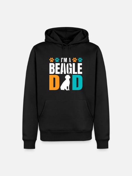 I'm A Beagle Dad - Men’s Premium Organic Hoodie - black