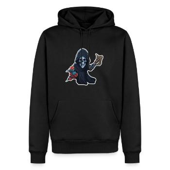 Squelette - Sweat à capuche Premium bio Homme - noir - Devant - Nico (187cm)