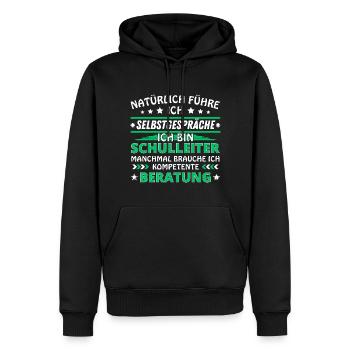 Je me parle à soi-même - Édition Headmaster - Sweat à capuche Premium bio Homme - noir - Devant - Nico (187cm)