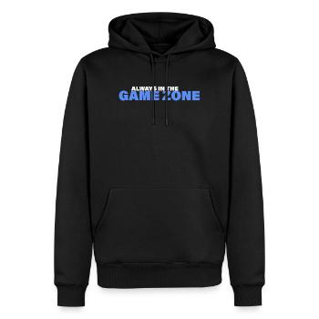GAME ZONE - Männer Premium Bio Hoodie - Schwarz - Vorne - Nico (187cm)
