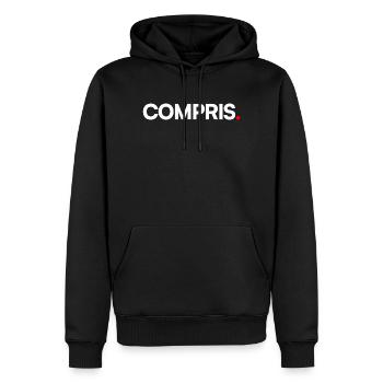 Compris - Sweat à capuche Premium bio Homme - noir - Devant - Nico (187cm)