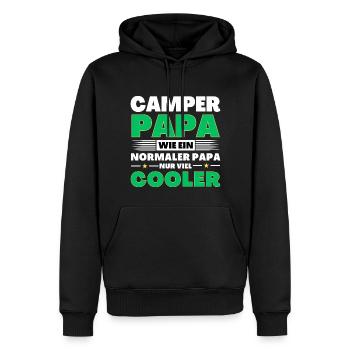 Camper Papa wie ein normaler nur viel cooler - Männer Premium Bio Hoodie - Schwarz - Vorne - Nico (187cm)