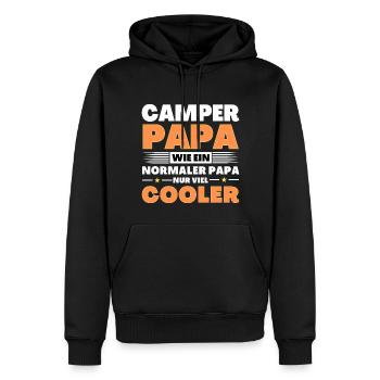 Camper Papa wie ein normaler nur viel cooler - Männer Premium Bio Hoodie - Schwarz - Vorne - Nico (187cm)