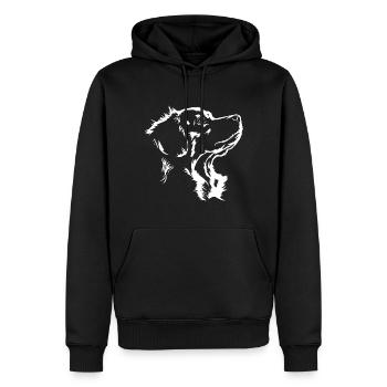 Nova Scotia Duck Tolling Retriever Dogs Wilsigns - Men’s Premium Organic Hoodie - black - Front - Nico (187cm)
