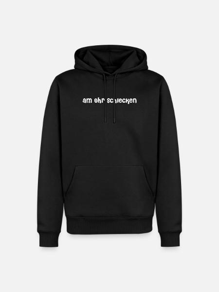am Ohr schlecken - Männer Premium Bio Hoodie - Schwarz