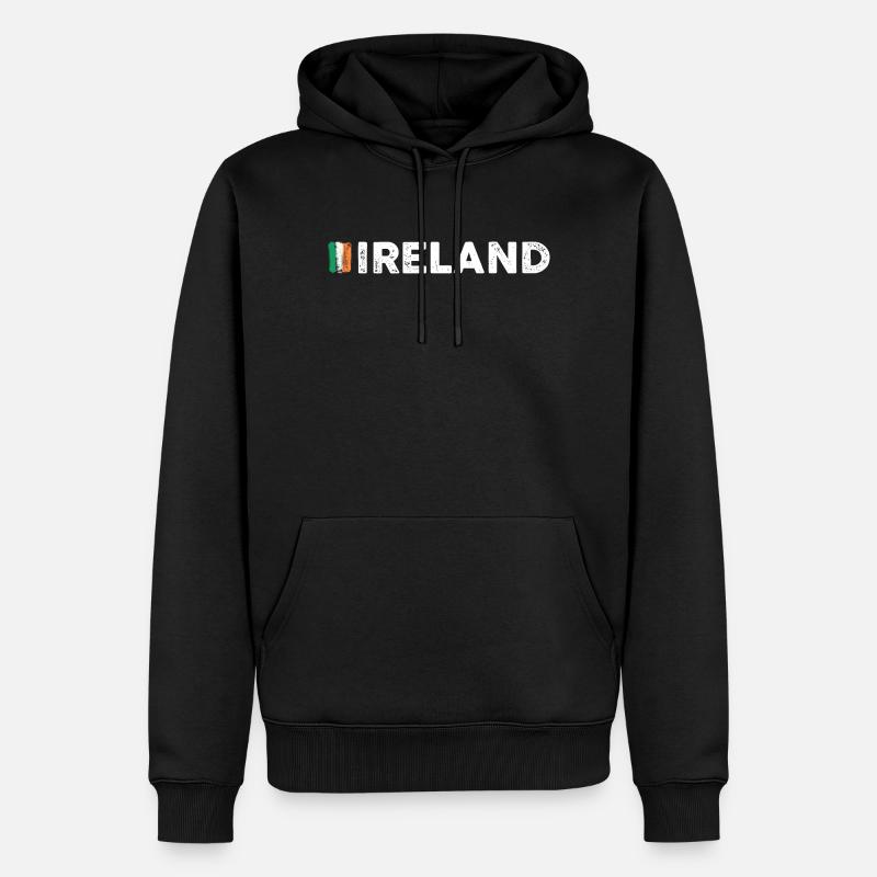 Flagge Irlands - Männer Premium Bio Hoodie - Schwarz
