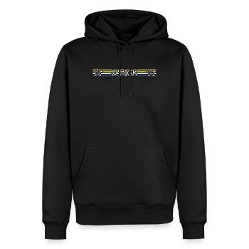 Cadeau pour Janick - Sweat à capuche Premium bio Homme - noir - Devant - Nico (187cm)
