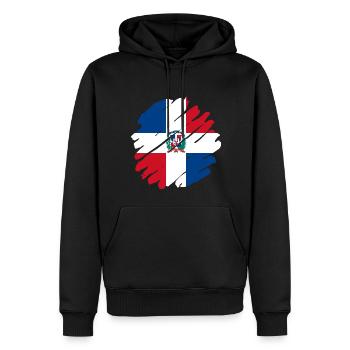 Dominican Republic Flag Dom Rep Flag Trip - Men’s Premium Organic Hoodie - black - Front - Nico (187cm)