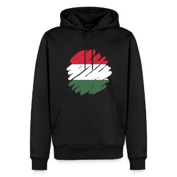 Ungarn Flagge Ungarische Fahne Balaton Hungary - Männer Premium Bio Hoodie - Schwarz - Vorne - Nico (187cm)
