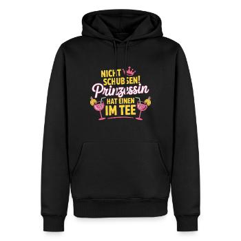 Damen Prinzessin Mallorca Malle Girls Trip 2025 - Männer Premium Bio Hoodie - Schwarz - Vorne - Nico (187cm)