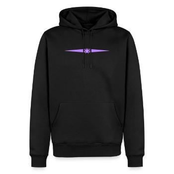 Étoile - Sweat à capuche Premium bio Homme - noir - Devant - Nico (187cm)