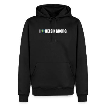 I love Helsingborg Schweden - Männer Premium Bio Hoodie - Schwarz - Vorne - Nico (187cm)