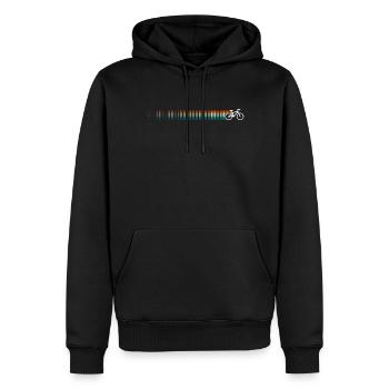 Retro Fahrrad - Männer Premium Bio Hoodie - Schwarz - Vorne - Nico (187cm)