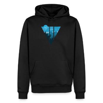Camping Geschenk Wandern Reisen Backpacker Wolf - Männer Premium Bio Hoodie - Schwarz - Vorne - Nico (187cm)