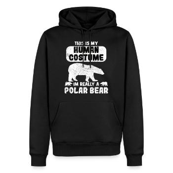 People costume I'm dressed up as a polar bear - Men’s Premium Organic Hoodie - black - Front - Nico (187cm)