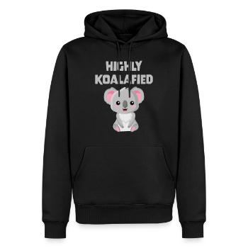 Hochgradig koalafiziert - Männer Premium Bio Hoodie - Schwarz - Vorne - Nico (187cm)