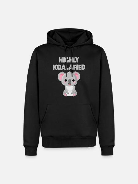 Highly Koalafied - Men’s Premium Organic Hoodie - black