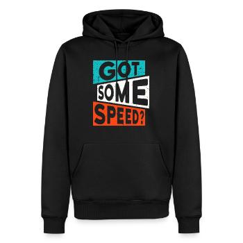 GOT SOME SPEED PEP Amphetamin Drogen Spruch - Männer Premium Bio Hoodie - Schwarz - Vorne - Nico (187cm)