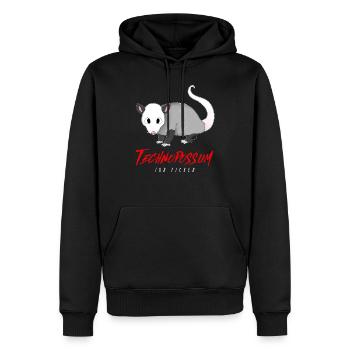 TECHNO TECHNOPOSSUM YOUR FUCKING OPOSSUM - Men’s Premium Organic Hoodie - black - Front - Nico (187cm)