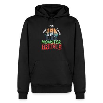 Monster Truck Große Reifen Kind Liebe I Geschenk - Männer Premium Bio Hoodie - Schwarz - Vorne - Nico (187cm)