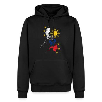 Philippinen Filipino Flagge Sonne Stolz I Geschenk - Männer Premium Bio Hoodie - Schwarz - Vorne - Nico (187cm)