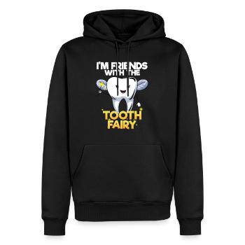 Zahnarzt Zahnarzthelferin Zahnfee I Geschenk - Männer Premium Bio Hoodie - Schwarz - Vorne - Nico (187cm)
