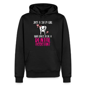 Zahnarzt Zahnarzthelferin Beruf Praxis I Geschenk - Männer Premium Bio Hoodie - Schwarz - Vorne - Nico (187cm)