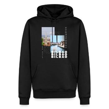 Bilbao Spanien Stadt Skyline Heimat Liebe Urlaub - Männer Premium Bio Hoodie - Schwarz - Vorne - Nico (187cm)