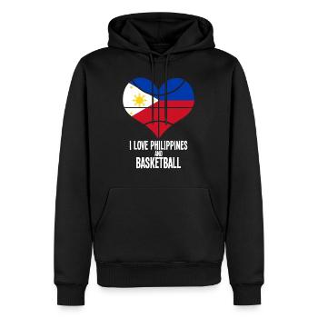 Philippines Filipino Flag Basketball I Cadeau - Sweat à capuche Premium bio Homme - noir - Devant - Nico (187cm)