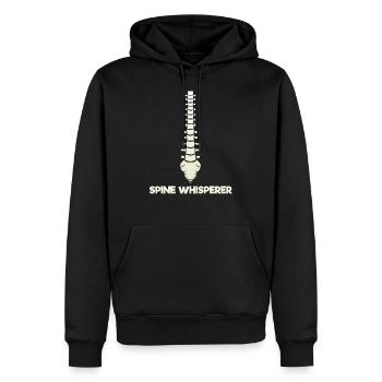 Chiropraticien Physiothérapeute murmure je cadeau - Sweat à capuche Premium bio Homme - noir - Devant - Nico (187cm)